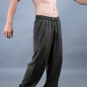 Men Premium Terry Loose Fit Joggers - Olive Green