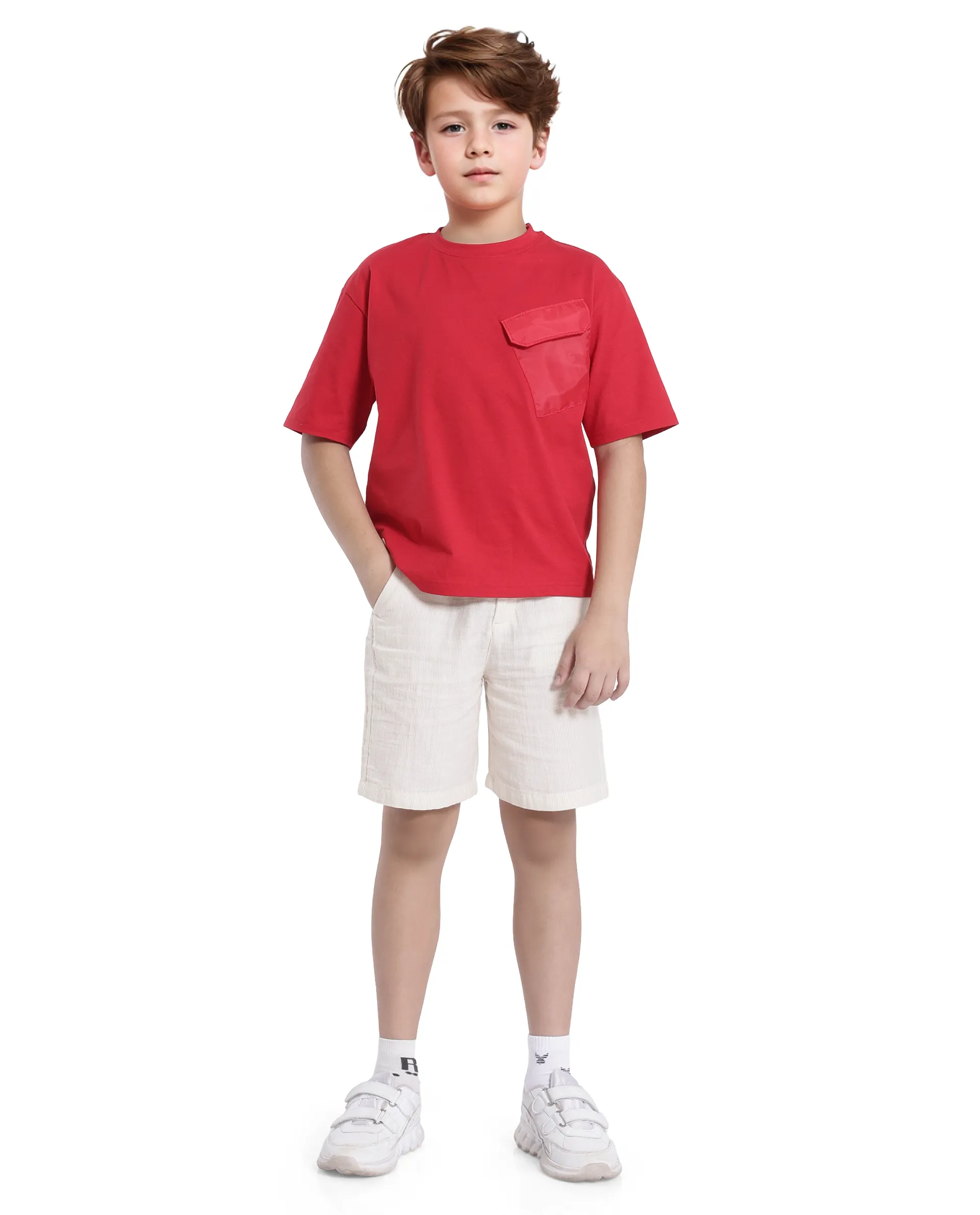 COTTON SOLID SHORT PINTO-K - OFF WHITE - Image 2