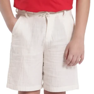 COTTON SOLID SHORT PINTO-K - OFF WHITE
