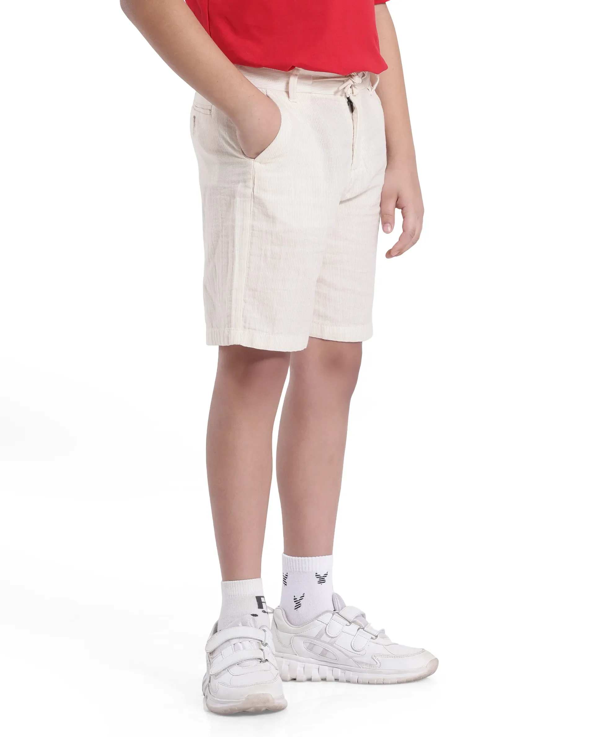 COTTON SOLID SHORT PINTO-K - OFF WHITE - Image 5