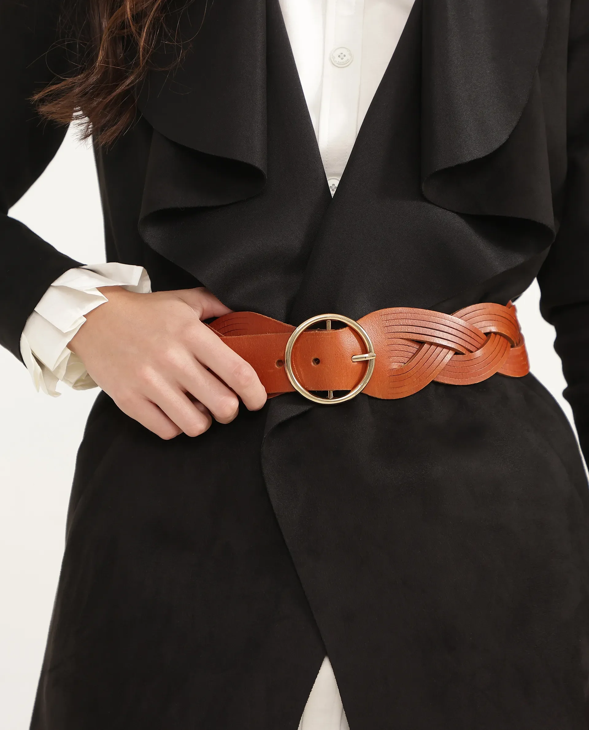 LEATHER BELT STERLING - TAN - Image 5