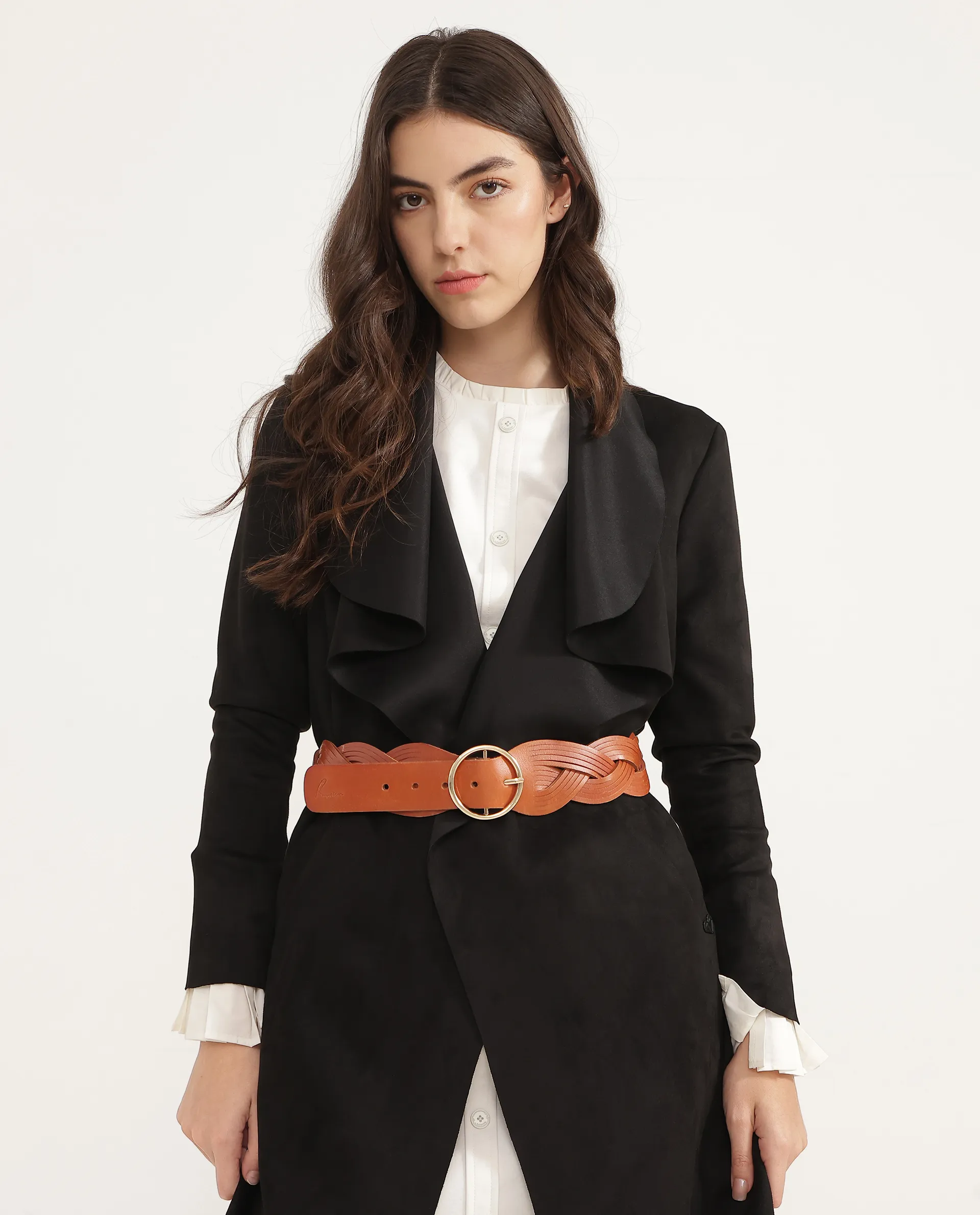 LEATHER BELT STERLING - TAN - Image 4