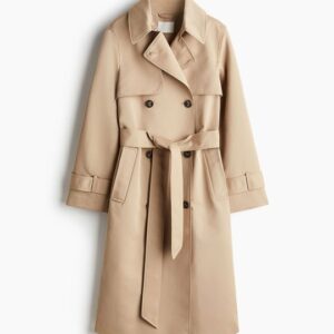Double-Breasted Twill Trench Coat