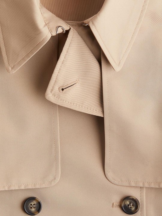 Double-Breasted Twill Trench Coat - Image 2