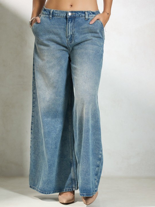 Women Cotton Full Length Solid Jeans